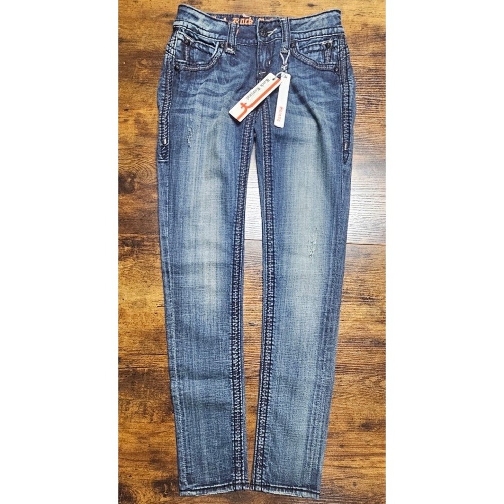Rock Revival Amy Skinny Women's Blue Denim Size 25 NWT